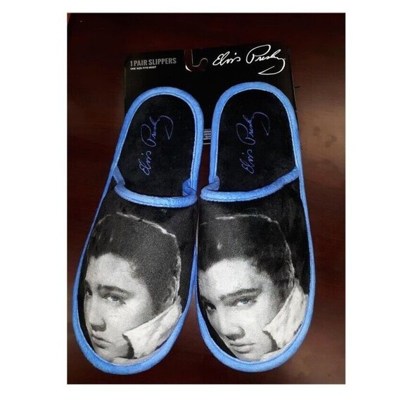 Elvis Presley Shoes - New Photo Elvis Presley Slippers One Size Fits Most Night Slip On Shoes Picture
